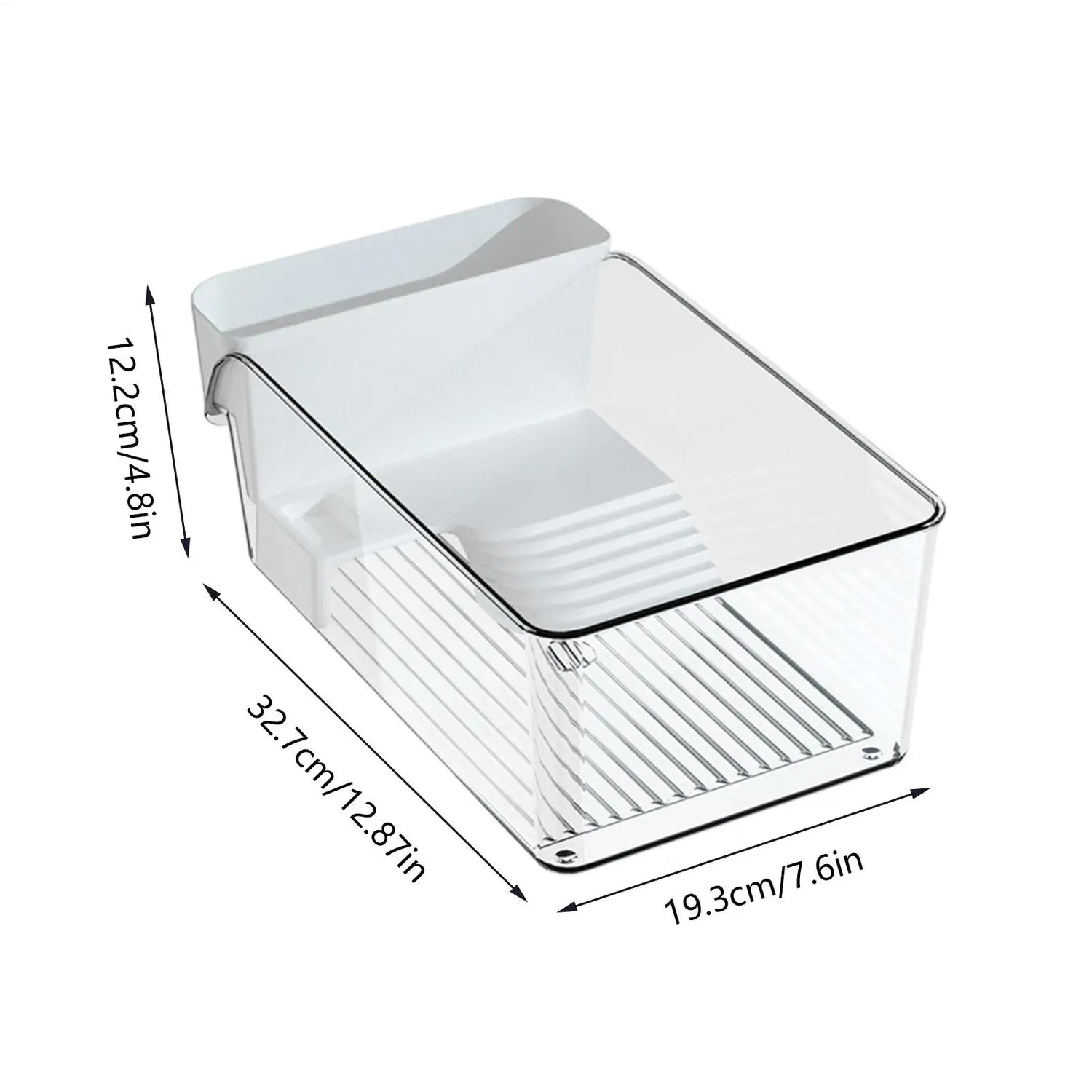 Turtle tank with basking area dimensions showing a spacious aquatic habitat for turtles.
