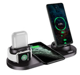 Wireless Charger for Iphone Fast Charger for Phone Fast Charging Pad for Phone Watch 6 in 1 Charging Dock Station
